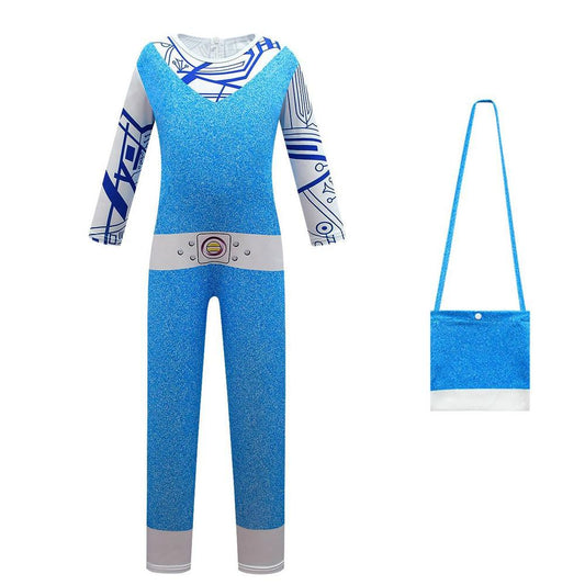 Kids Cosplay Costume Boys Girls Alien Jumpsuit Bag Full Set