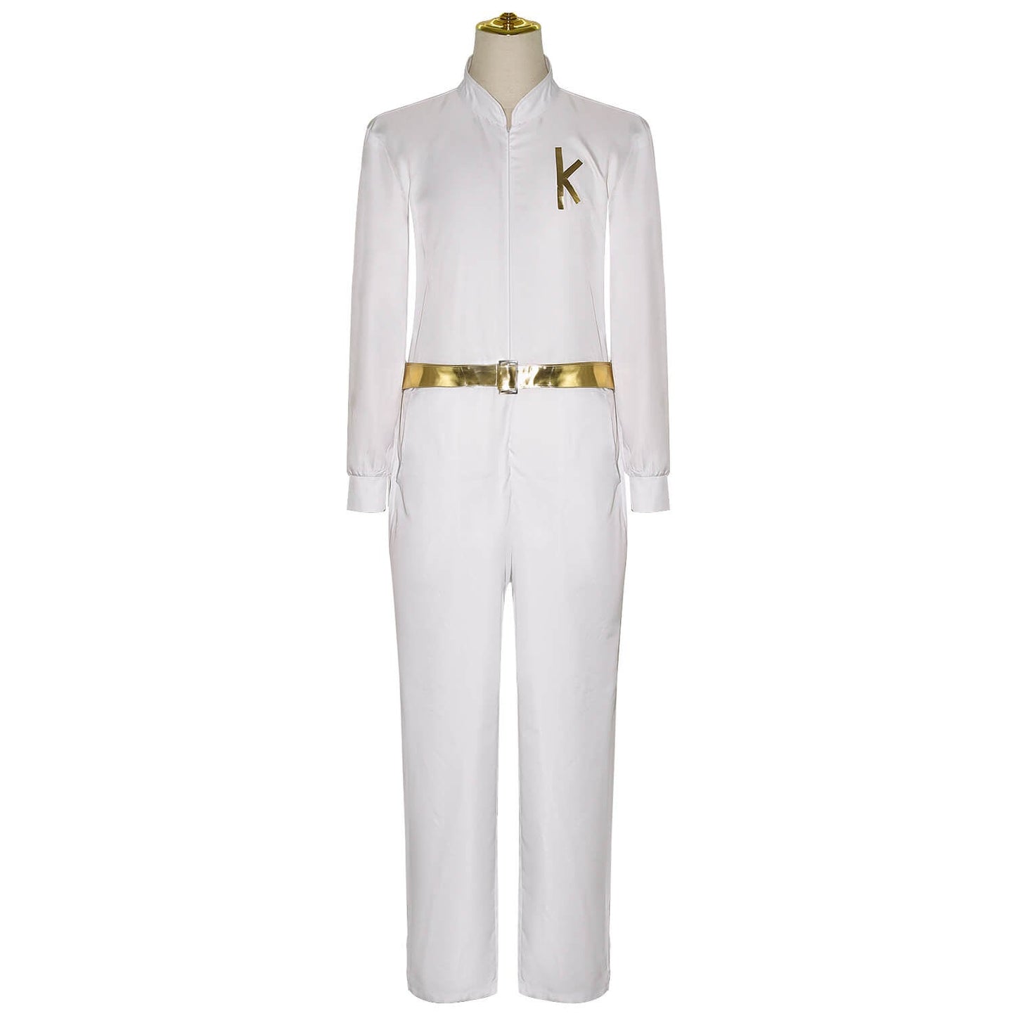 Ken Dancing Suit Adult White Disco Jumpsuit Ryan Gosling Cosplay Costume for Halloween Party