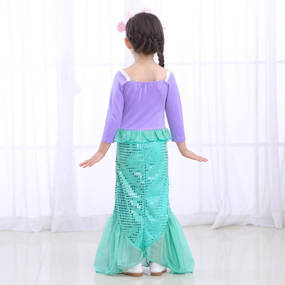 Girls Mermaid Style Dress Princess Dress Up Party Cosplay Costume