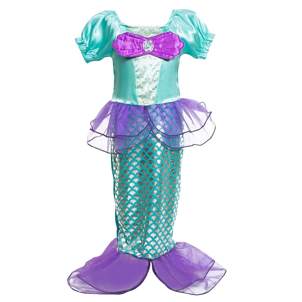 The Little Mermaid Cosplay Dress Girls Princess Dress Up Party Cosplay Costume