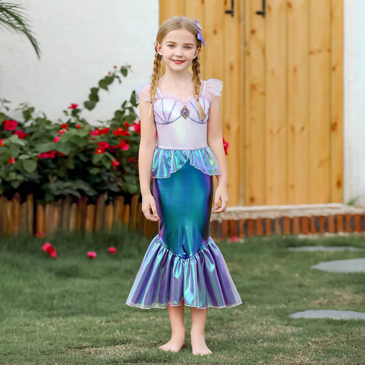 Little Mermaid Costume for Girls Ariel Princess Outfit 2023 Ariel Dress for Kids Dress Up