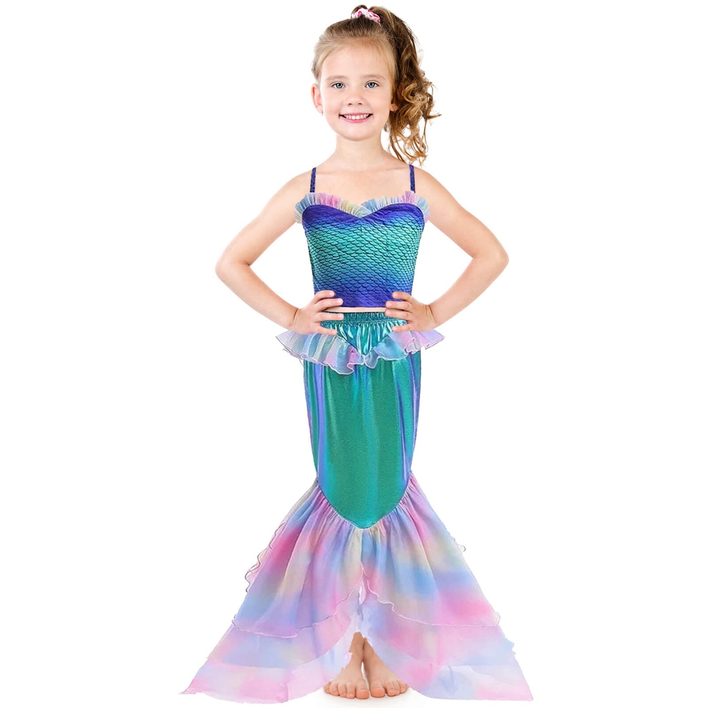 Little Mermaid Costume for Girls Ariel Princess Outfit 2023 Ariel Dress for Kids Dress Up