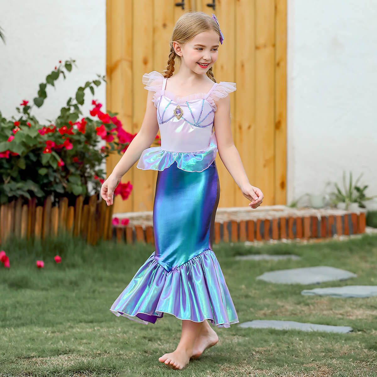 Little Mermaid Costume for Girls Ariel Princess Outfit 2023 Ariel Dress for Kids Dress Up